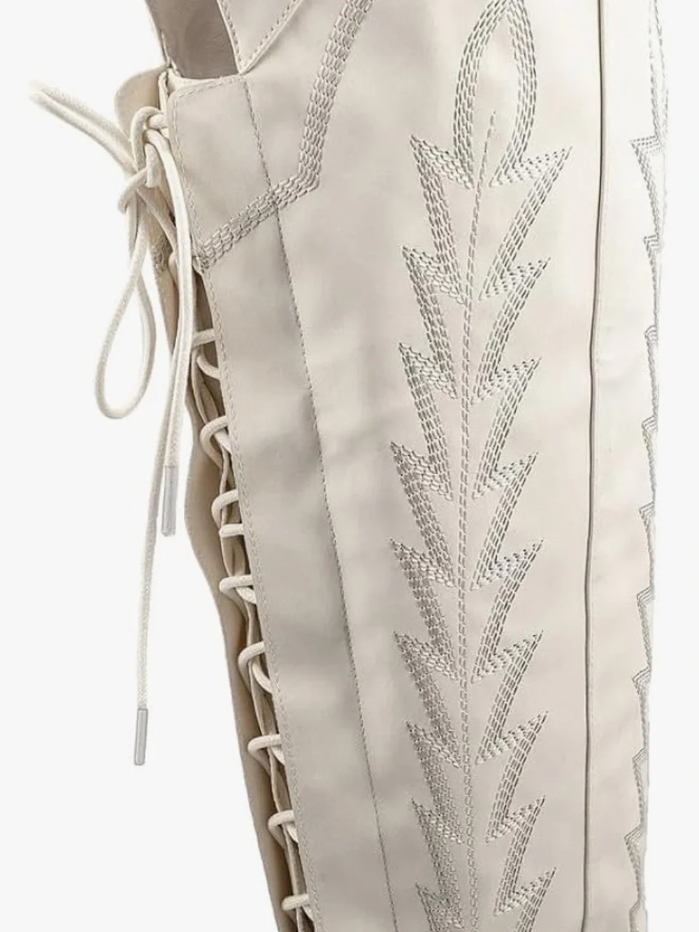 Thigh High Cowboy Boots Wide Calf Western Embroidered Over The Knee Chunky Heel